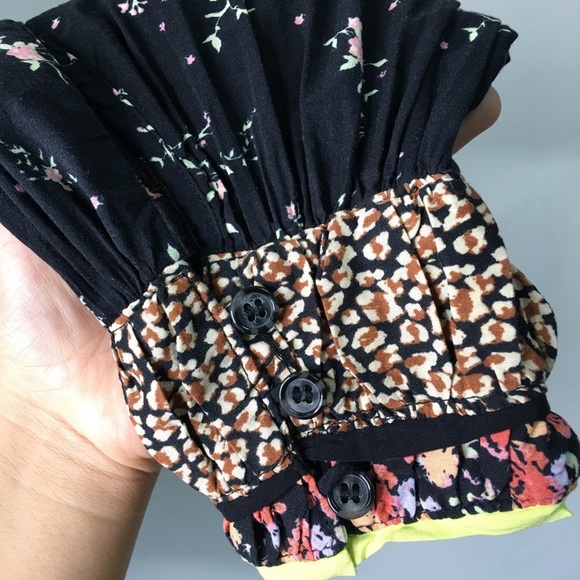 Free People Floral Boho Long Sleeve Blouse Size Medium - Picture 9 of 13